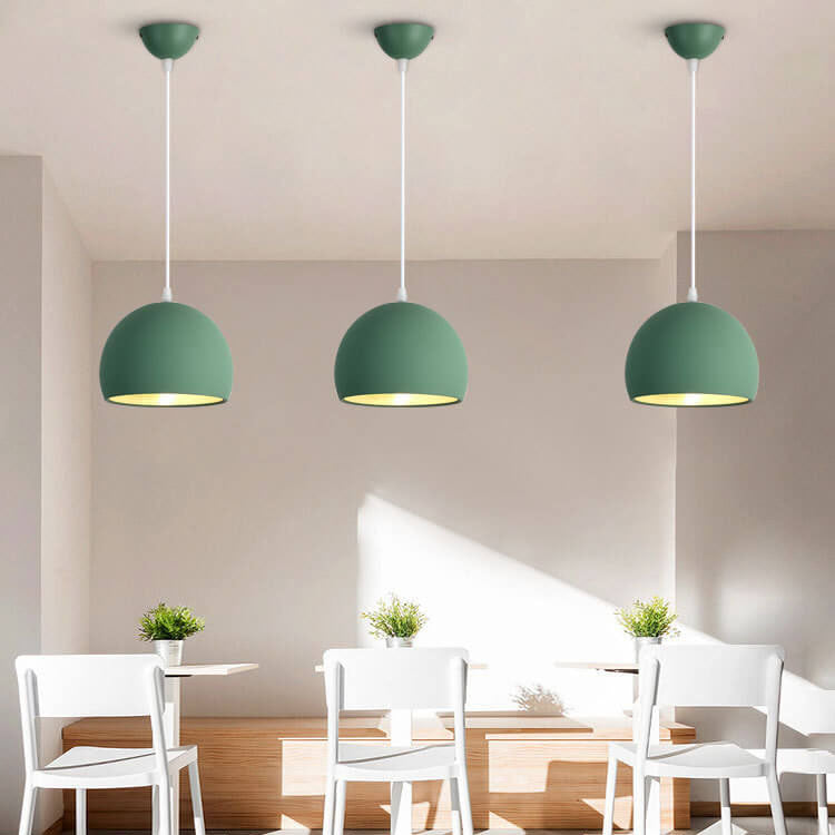 Modern Solid Color Round Head Shape Iron 1-Light hanging Lamp-Orizon Depot