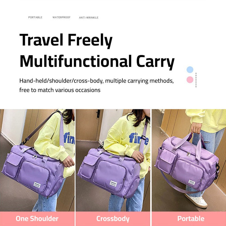 Multi-Pocket Travel Bag, Sports Duffle with Shoe Compartment-Orizon Depot