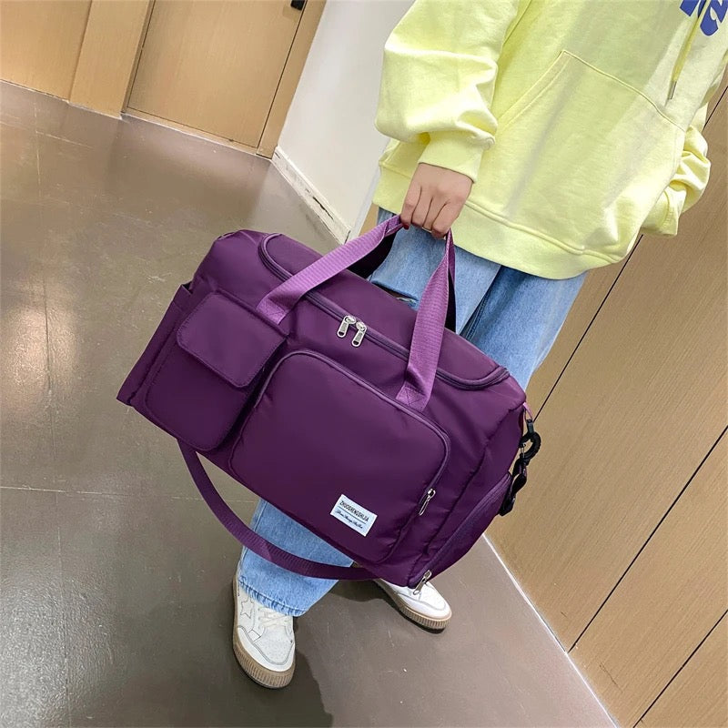 Multi-Pocket Travel Bag, Sports Duffle with Shoe Compartment-Orizon Depot