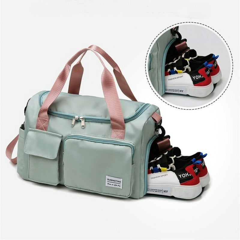 Multi-Pocket Travel Bag, Sports Duffle with Shoe Compartment-Orizon Depot