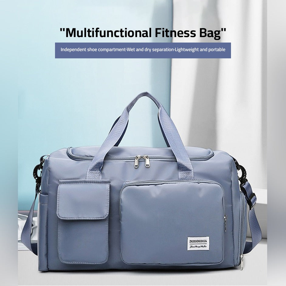 Multi-Pocket Travel Bag, Sports Duffle with Shoe Compartment-Orizon Depot