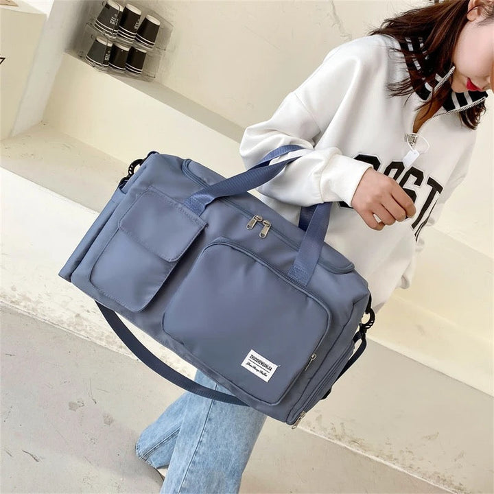 Multi-Pocket Travel Bag, Sports Duffle with Shoe Compartment-Orizon Depot