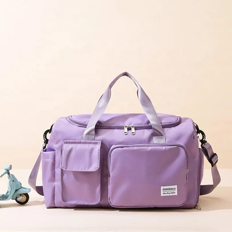 Multi-Pocket Travel Bag, Sports Duffle with Shoe Compartment-Orizon Depot