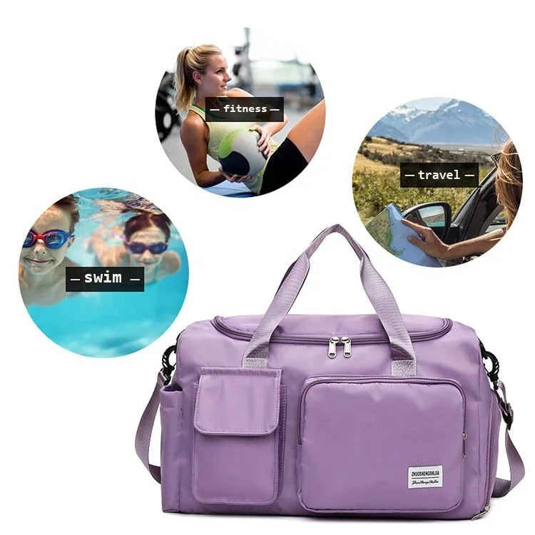 Multi-Pocket Travel Bag, Sports Duffle with Shoe Compartment-Orizon Depot