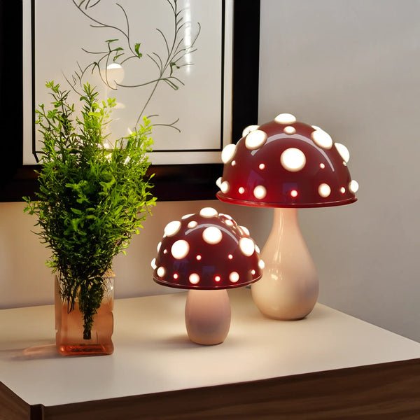 Modern LED Mushroom Table Lamp - Unique Amanita-Inspired Design