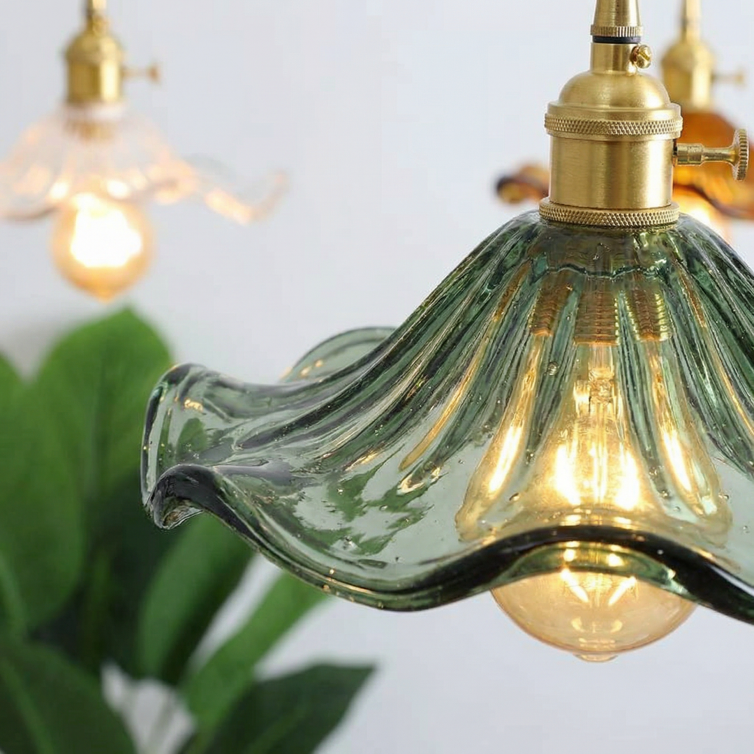 Retro Vintage Floral Hibiscus Hanging Lamp-Orizon Depot