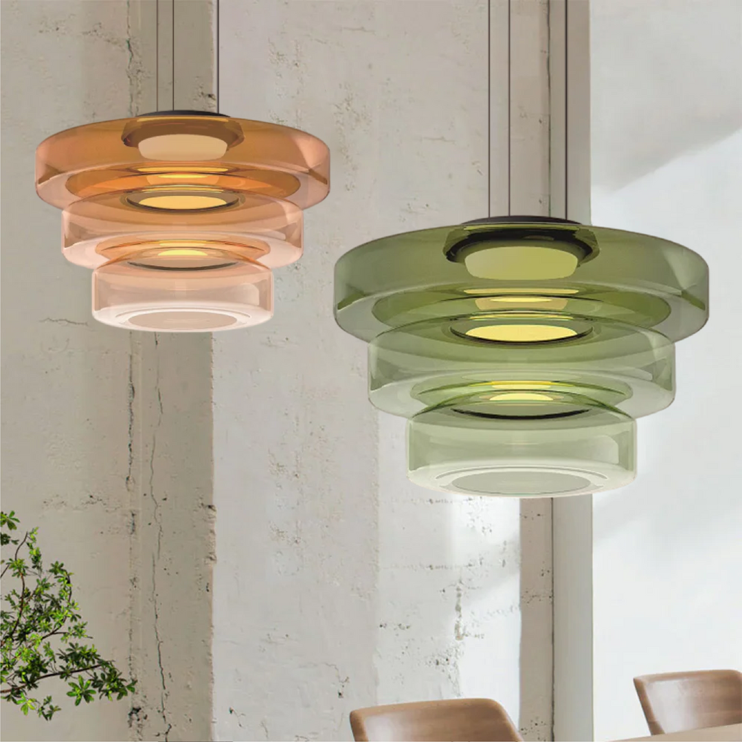 Bauhaus Style Glass Pendant Light | Modern Hanging Fixture