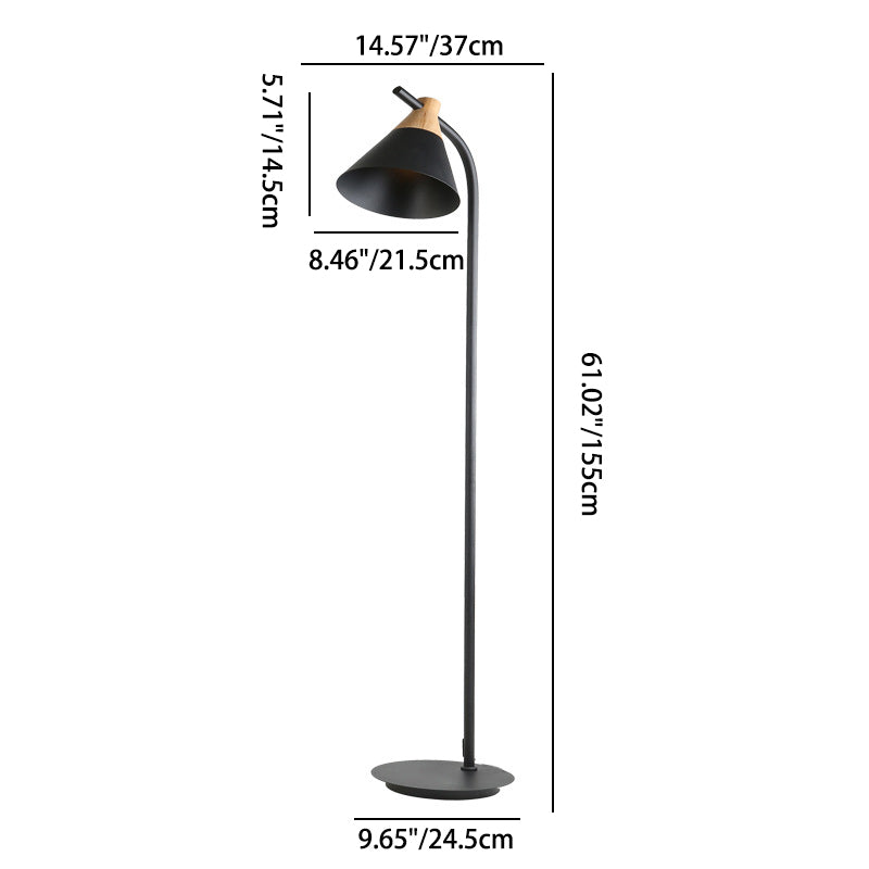 Nordic Creative Macaron Floor Lamp 1-Light Cone Shade Standing Light-Orizon Depot