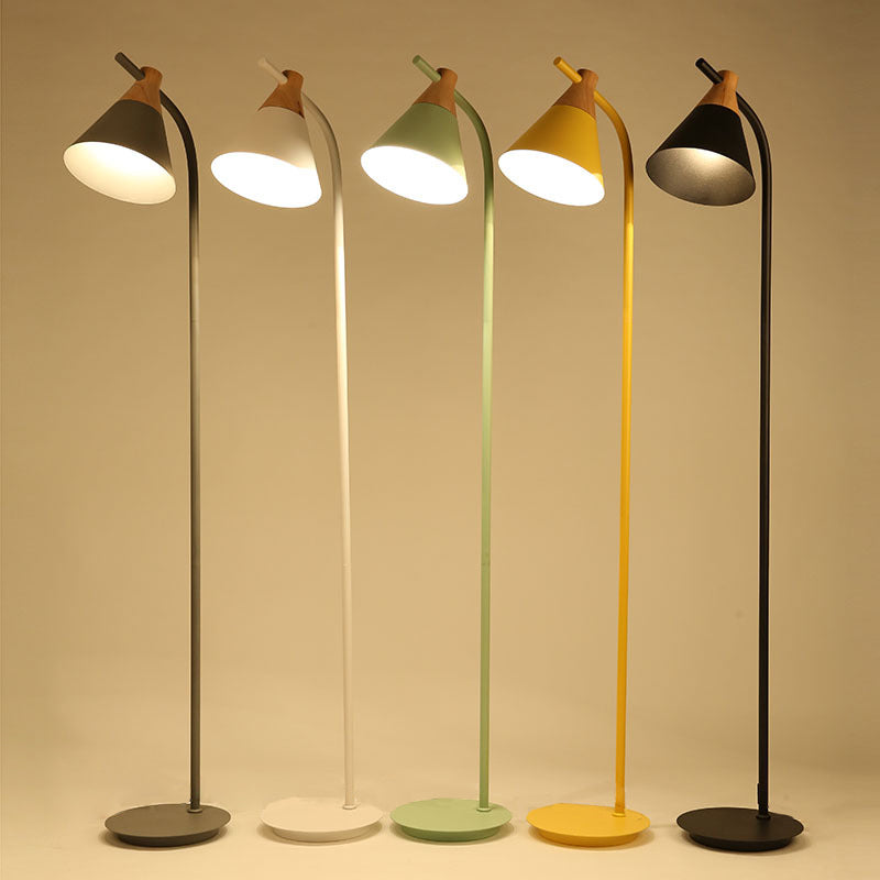 Nordic Creative Macaron Floor Lamp 1-Light Cone Shade Standing Light-Orizon Depot