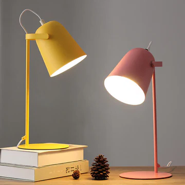 Nordic Macaron Color Creative Iron Bucket Design Table Lamp-Orizon Depot