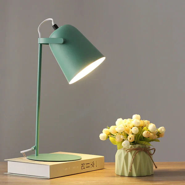 Nordic Macaron Color Creative Iron Bucket Design Table Lamp-Orizon Depot
