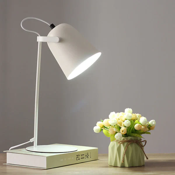 Nordic Macaron Color Creative Iron Bucket Design Table Lamp-Orizon Depot