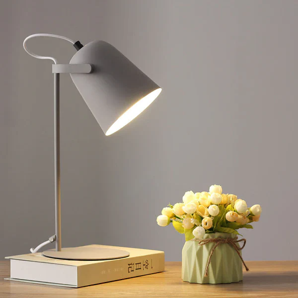 Nordic Macaron Color Creative Iron Bucket Design Table Lamp-Orizon Depot
