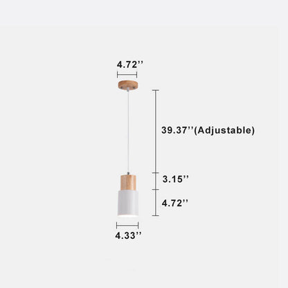 Nordic Macaron Tubular Aluminum 1-Light Single LED Pendant Lamp-Orizon Depot