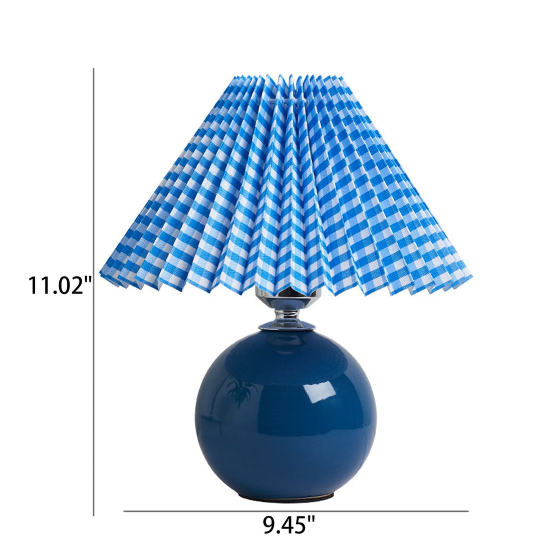 Nordic Minimalist Ceramic Table Lamp Pleated Shade 1-Light-Orizon Depot