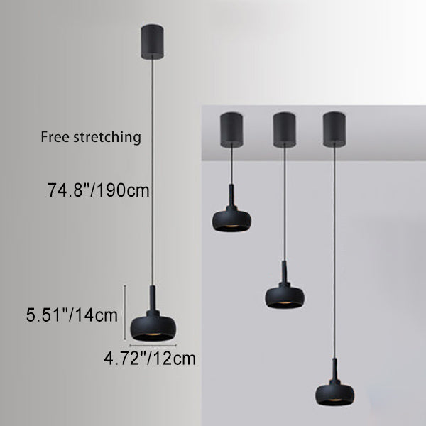 Nordic Minimalist Dome Aluminum LED Retractable Shape Pendant Lamp-Orizon Depot
