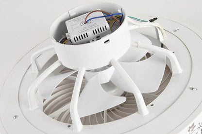 Nordic Minimalist Square Wood LED Ceiling Fan Light Fixture-Orizon Depot