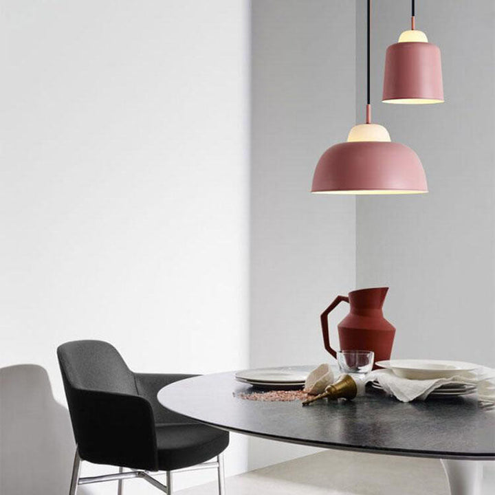 Nordic Modern Creative Macaron Aluminum 1-Light Dome Pendant Lamp-Orizon Depot