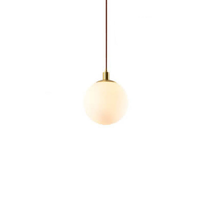 Nordic Modern Minimalist White Orb One-Light Pendant Lamp-Orizon Depot