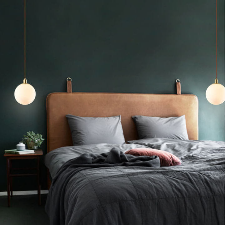 Nordic Modern Minimalist White Orb One-Light Pendant Lamp-Orizon Depot