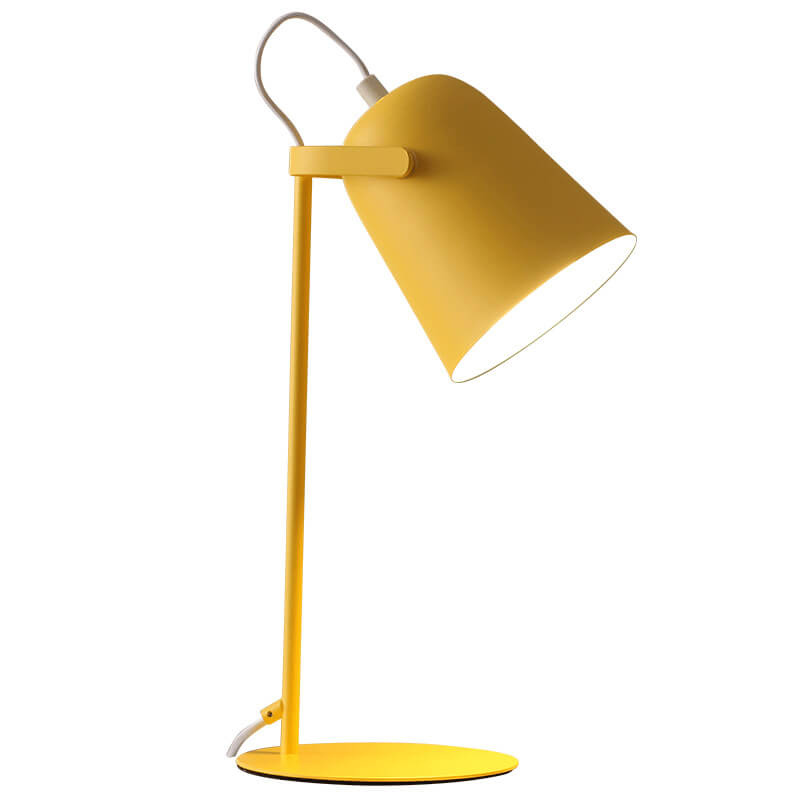 Nordic Style Macaron Color Creative Iron Bucket 1-Light Table Lamp-Orizon Depot