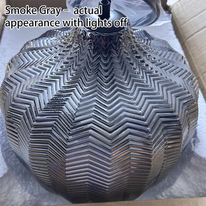Nordic Wavy Glass Barrel Pendant Lamp-Orizon Depot