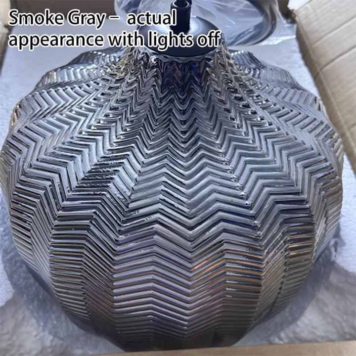 Nordic Wavy Glass Barrel Pendant Lamp-Orizon Depot