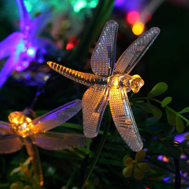 Outdoor Solar Dragonfly Waterproof LED Lights Festival Party Decoration String Lamp-Orizon Depot