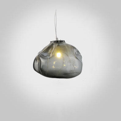 Elegant Cloud Form Glass 1-Light Hanging Pendant Lamp