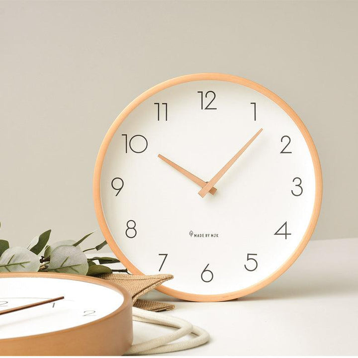 Nordic Minimalist Wood Silent Wall Clock-Orizon Depot