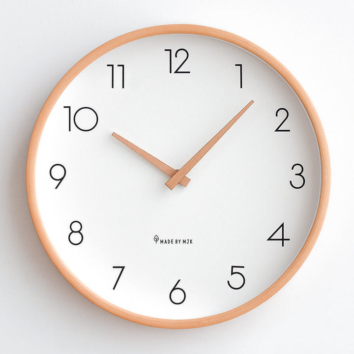 Nordic Minimalist Wood Silent Wall Clock-Orizon Depot