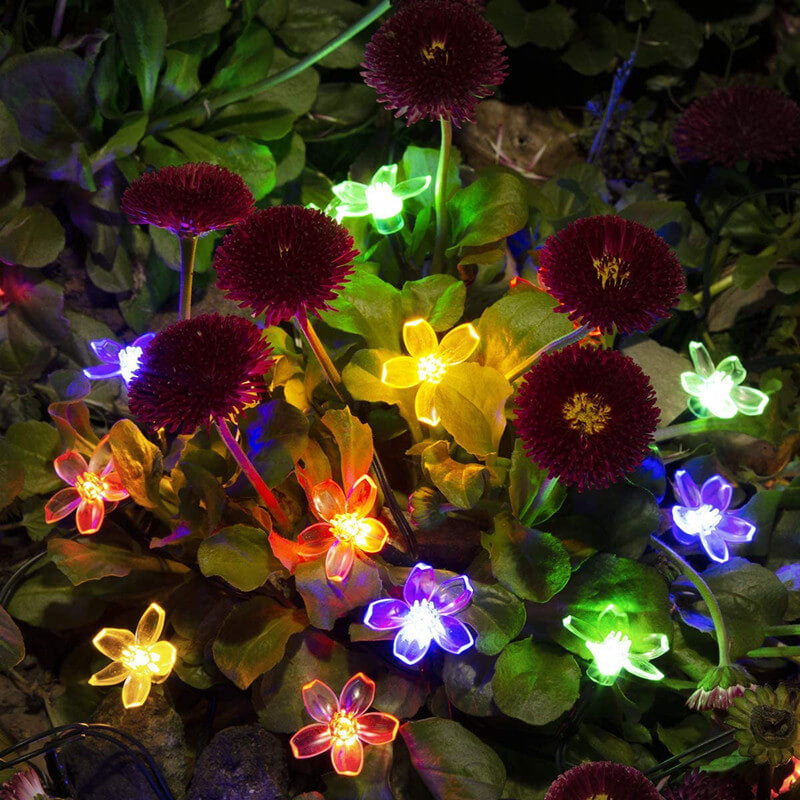 LED Solar Sakura String Lights Waterproof Outdoor Fairy Flower Lamp-Orizon Depot