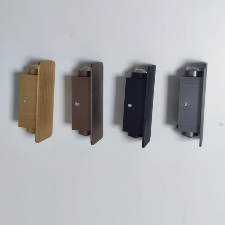 Nordic Minimalist Aluminum Rectangular Flat Panel LED Wall Sconce 2-Light Lamp-Orizon Depot