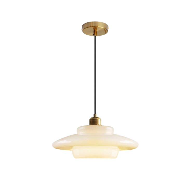Milky White Glass Pendant Lamp Luxury Ambient Hanging Light-Orizon Depot