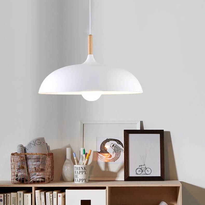 Modern Industrial Wooden Top Pendant Light-Orizon Depot