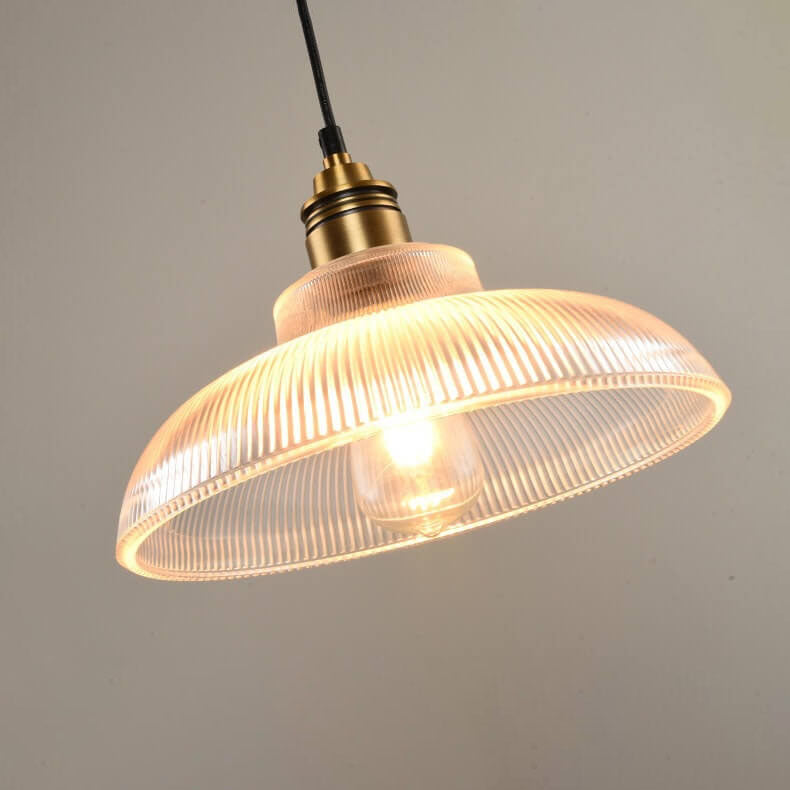 Vintage Striped Glass Pendant Light for Retro Interiors-Orizon Depot