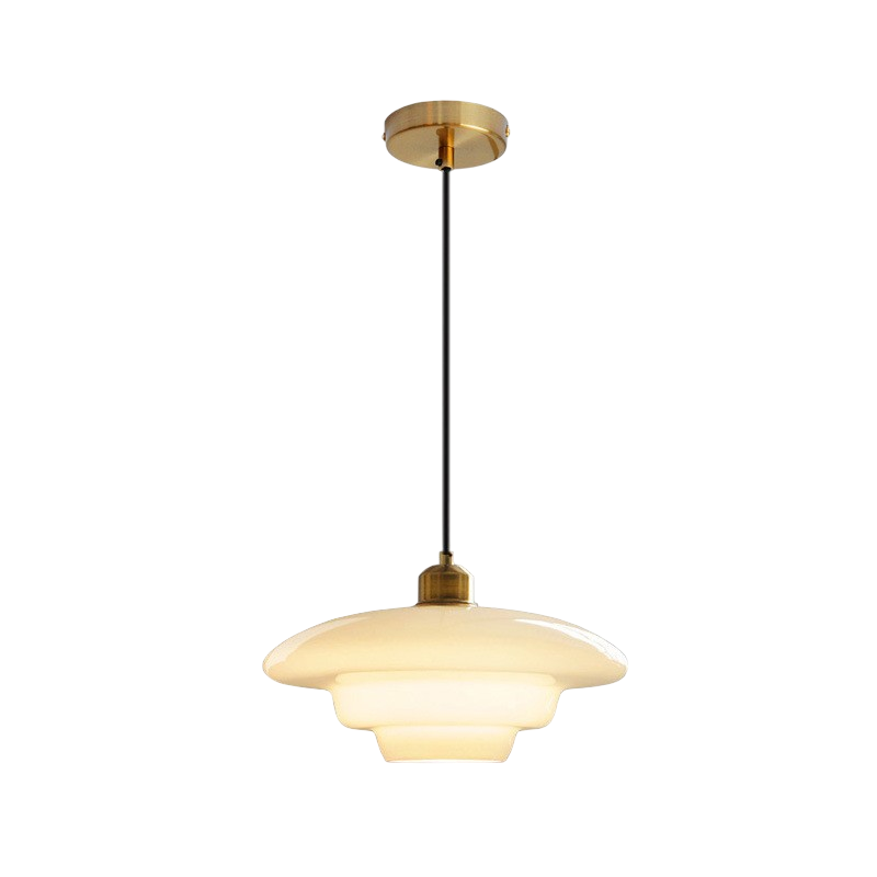 Milky White Glass Pendant Lamp Luxury Ambient Hanging Light-Orizon Depot