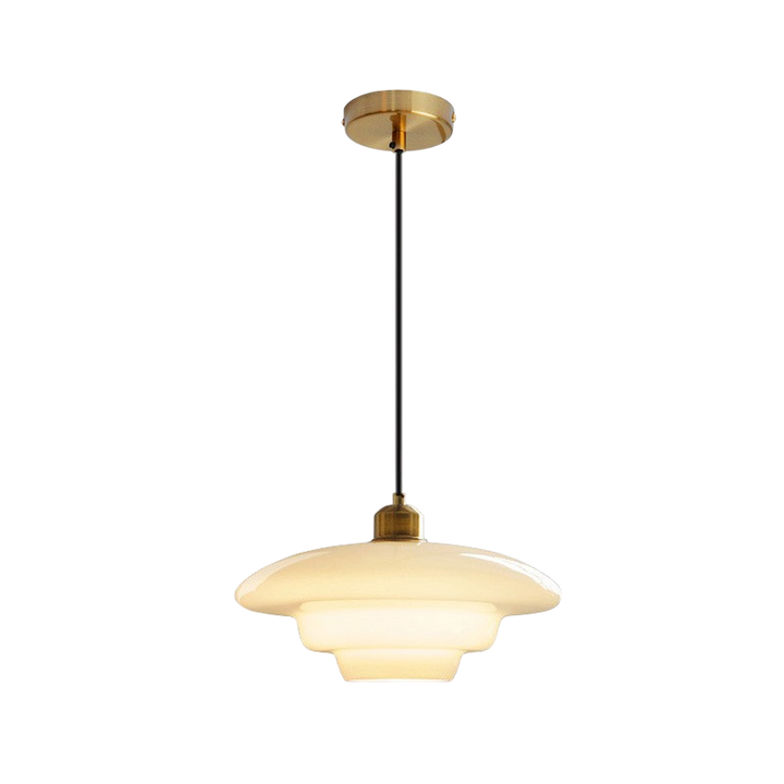 Milky White Glass Pendant Lamp Luxury Ambient Hanging Light-Orizon Depot