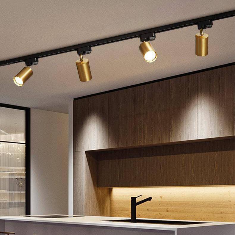 Modern Industrial Tubular Multi-Head LED Track Ceiling Light Fixture-Orizon Depot