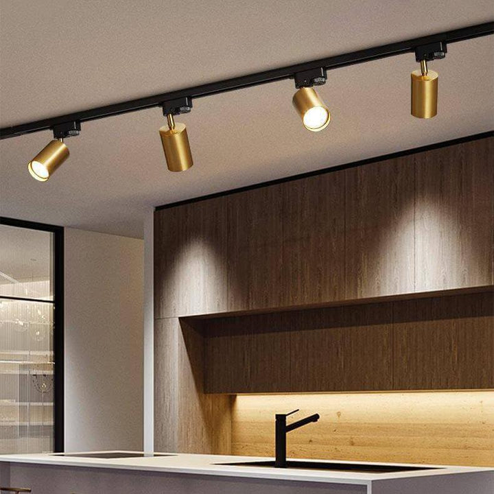 Modern Industrial Tubular Multi-Head LED Track Ceiling Light Fixture-Orizon Depot
