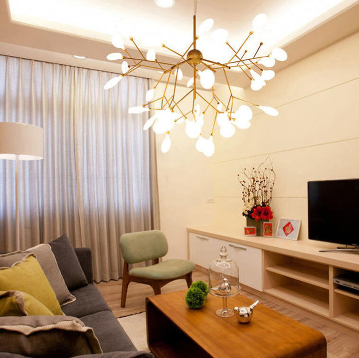 Modern Metal Branch Fireflies LED Chandelier with 27/36 Lights-Orizon Depot