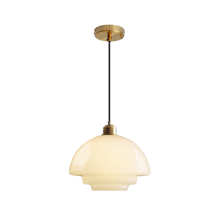 Milky White Glass Pendant Lamp Luxury Ambient Hanging Light-Orizon Depot