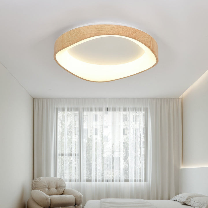 Artistic Wood Grain Ceiling Light Fixture for Modern Interiors