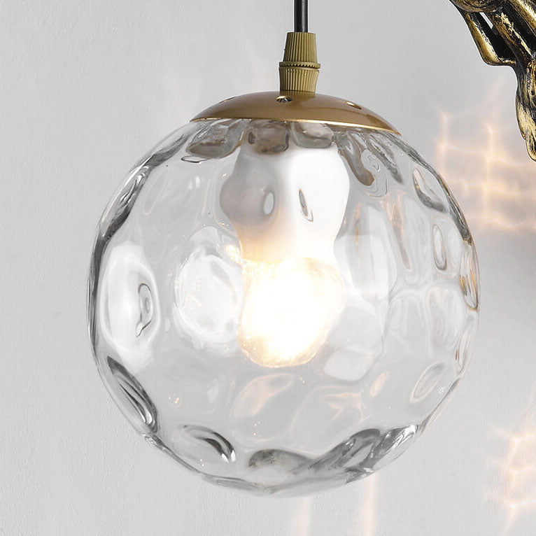 Vintage Style Mermaid Orb 1-Light Wall Sconce Lamp