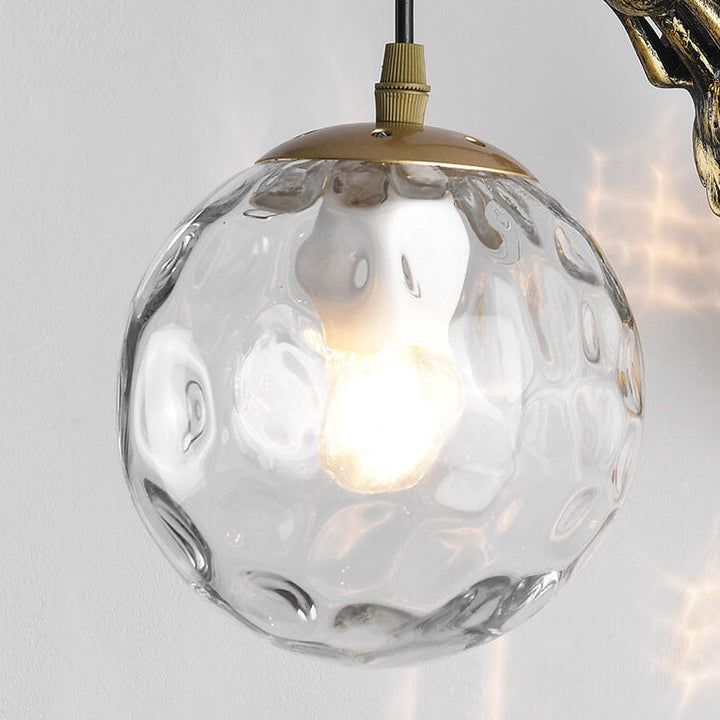 Vintage Style Mermaid Orb 1-Light Wall Sconce Lamp-Orizon Depot