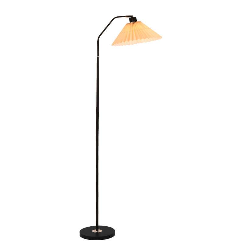 Minimalist Fabric Pleated Shade Floor Lamp 1-Light Standing Light-Orizon Depot