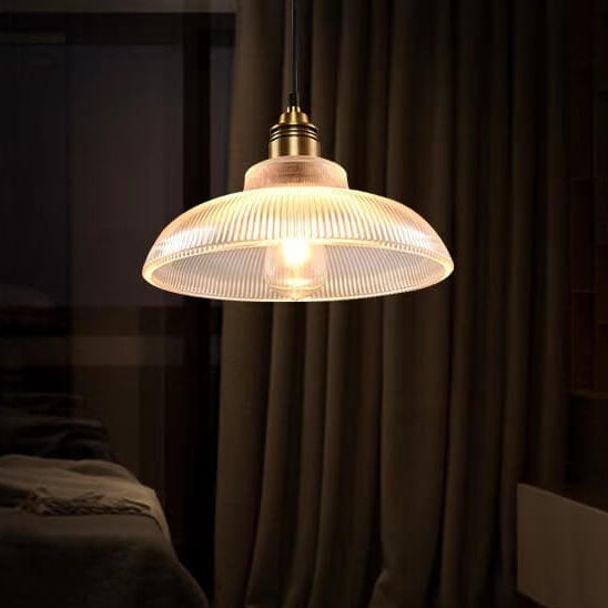 Vintage Striped Glass Pendant Light for Retro Interiors-Orizon Depot