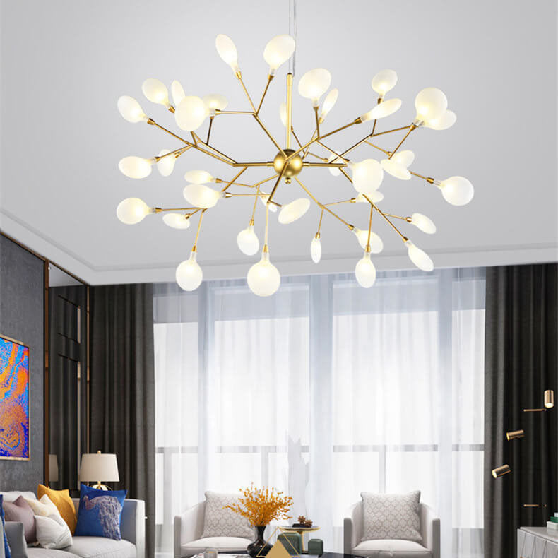 Modern Metal Branch Fireflies LED Chandelier with 27/36 Lights-Orizon Depot
