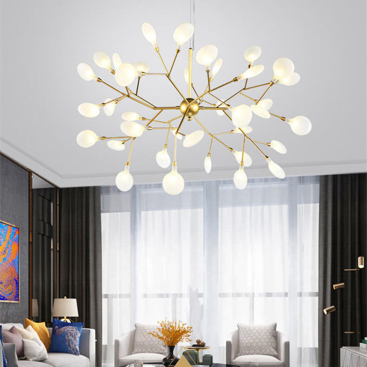 Modern Metal Branch Fireflies LED Chandelier with 27/36 Lights-Orizon Depot