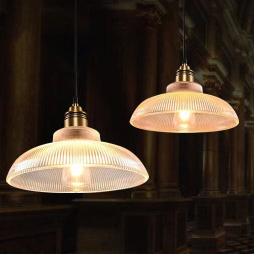 Vintage Striped Glass Pendant Light for Retro Interiors-Orizon Depot